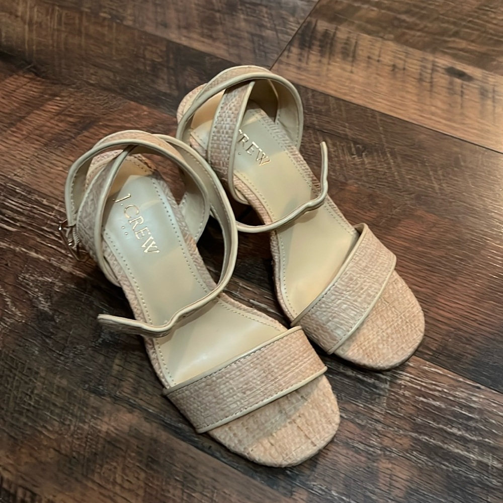 Women’s Size 5.5 J.Crew rattan heels.